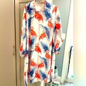 Tropical Flamingo Dress woman’s size 16